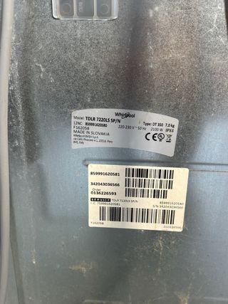 Lavadora Whirlpool Blanca