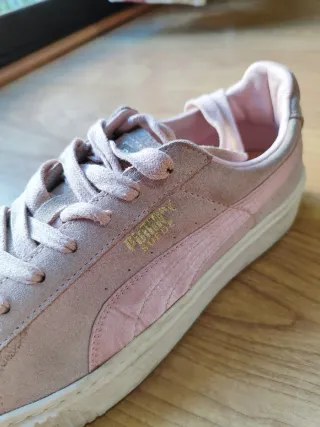 Zapatillas Puma Suede Plataform rosa palo