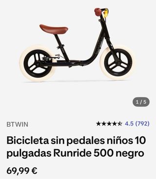 Bicicleta senza pedali Btwin di Decathlon