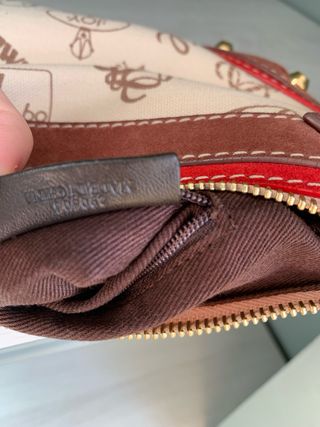 Bolso Loewe Beige y Rojo