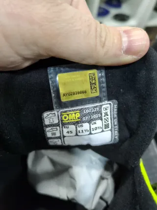 Botas OMP ONE-S FIA 8856-2018 talla 45