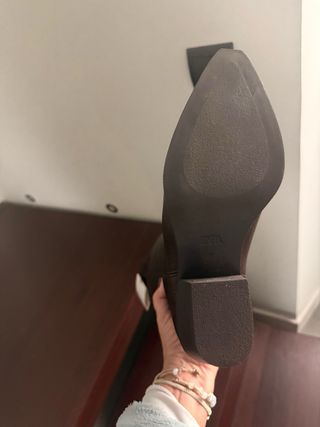 Botas altas de piel Zara marrones sin estrenar