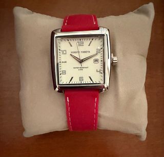 Reloj Roberto Torretta Cuadrado Correa Roja