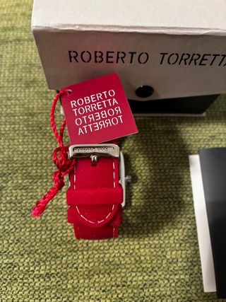 Reloj Roberto Torretta Cuadrado Correa Roja