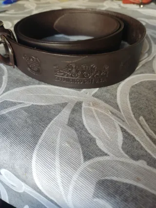 Cinturón caballero polipiel marrón