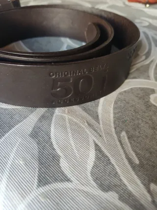 Cinturón caballero polipiel marrón