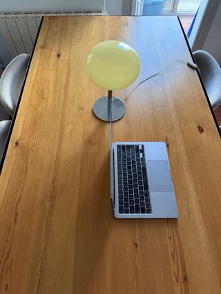 Mesa industrial madera y metal + 6 sillas