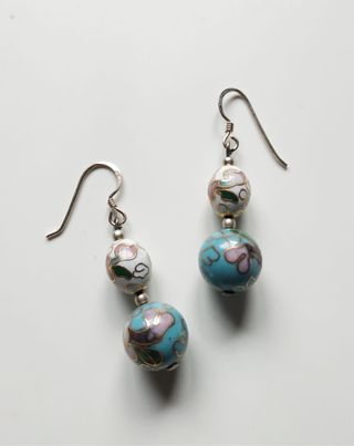 Orecchini vintage perle Cina pendenti