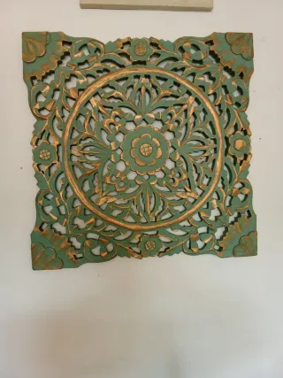 Panel Decorativo Madera Tallada Estilo Balinés