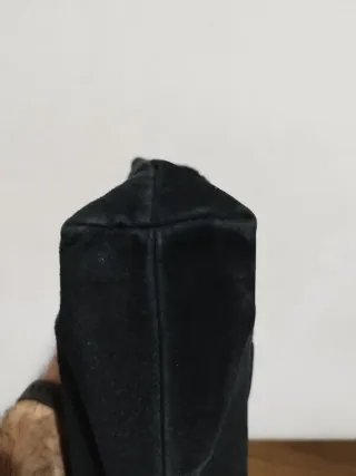 Pochette vintage Vogue pelle nera e oro