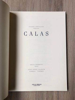 Libro fotografía: Calas Jeanne Chevalier