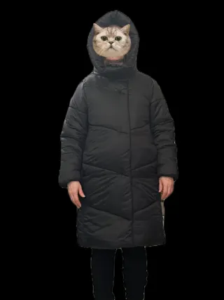 Plumas largo negro mujer Talla 40 NUEVO