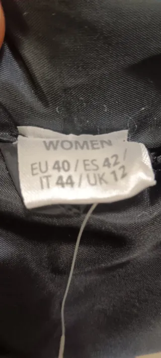 Plumas largo negro mujer Talla 40 NUEVO