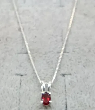 Colgante Plata de ley con un granate natural