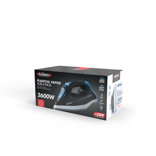 Plancha de vapor KUKEN negra y azul
