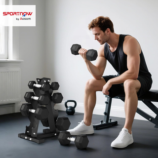 Set di Manubri da Palestra con Supporto, 2x2kg, 2x