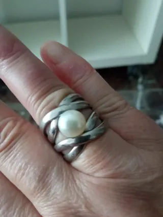 Anillo Plata con Perla