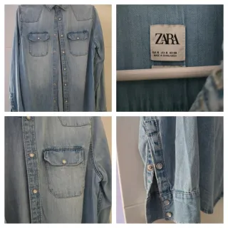 Camisa vaquera Zara azul Talla S