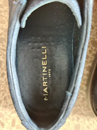 Zapatos de ante azul para hombre martinelli