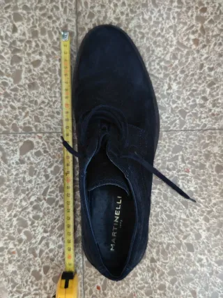 Zapatos de ante azul para hombre martinelli