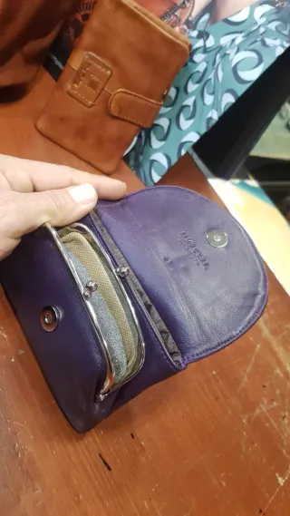 Monedero cartera piel estampado