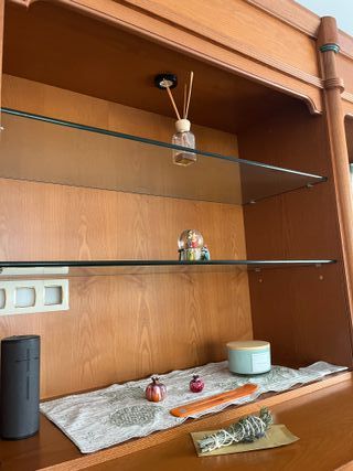 Mueble de Sala Madera y Cristal