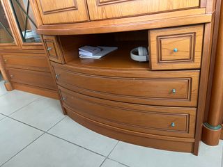Mueble de Sala Madera y Cristal
