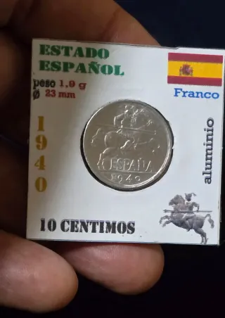Moneda 10 Céntimos España 1940