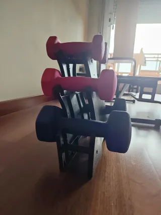 Set Mancuernas Neopreno 1, 2 y 3 Kg