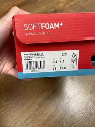 Zapatillas Puma Club Era II Jr Blancas