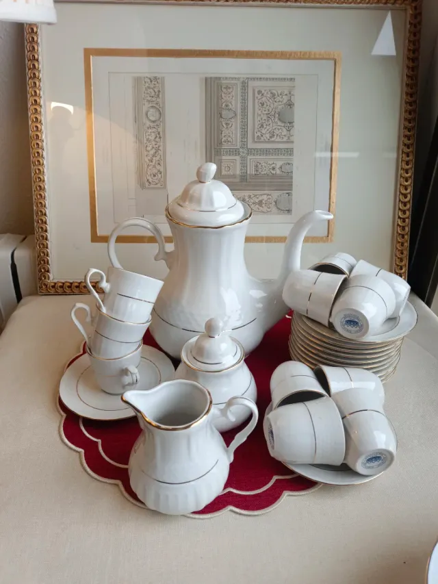 Juego de café de porcelana