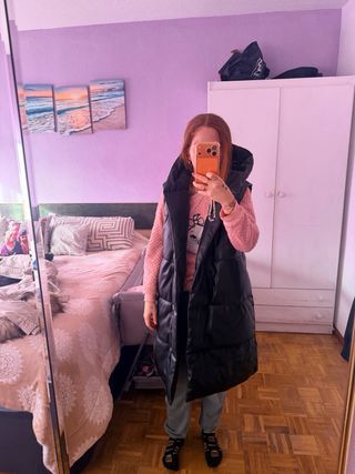 Chaleco largo acolchado capucha Primark