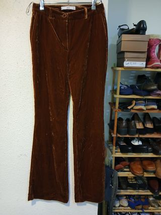 Pantalón Mango Terciopelo Marrón