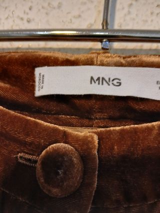 Pantalón Mango Terciopelo Marrón