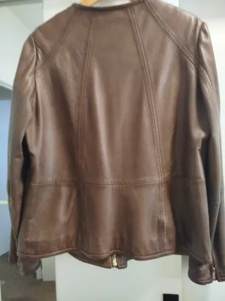 Cazadora Piel Auténtica, color Marrón,