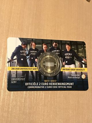 Moneda 2€ Bélgica 2017 Coincard conmemorativa