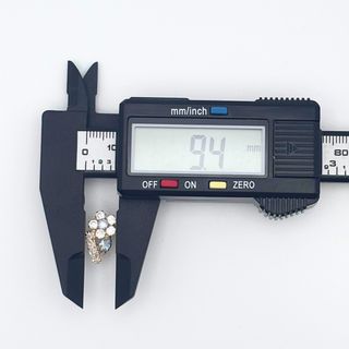 Pendientes Oro 18K, Flor blanca y azul, 3.1gr