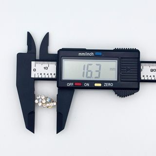 Pendientes Oro 18K, Flor blanca y azul, 3.1gr