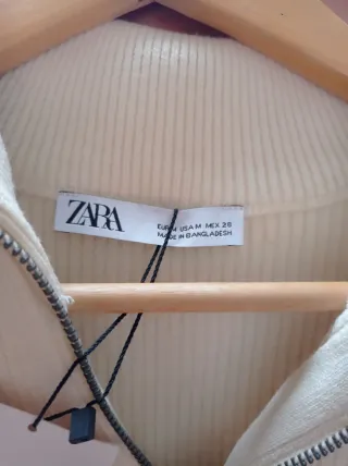 Chaleco Zara Lana Cremallera Rayas