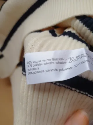 Chaleco Zara Lana Cremallera Rayas