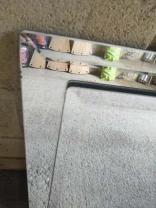 Espejo antiguo doble biselado