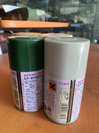 4 bombolette Tamiya TS-3, TS-7, AS-23, AS-16