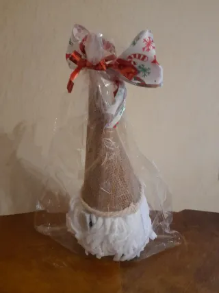 Babbo Natale fatto a mano con luci LED