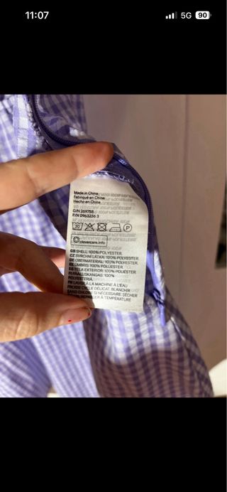 Vestido cuadros morado