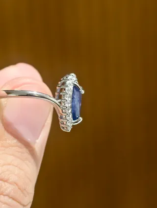 Anillo Tanzanita Lágrima Certificado IGE