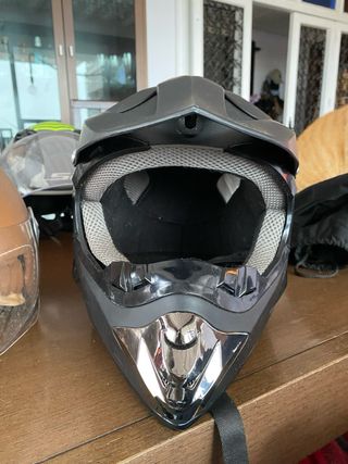 Lote Cascos Moto Off-Road Naranja/Gris