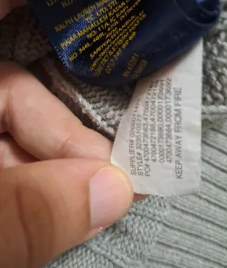 Polo Ralph Lauren Jersey Gris Talla M