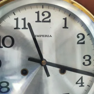 Reloj de Pared Antiguo Madera y Cristal