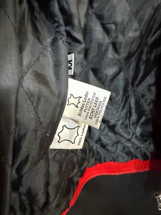 Chaqueta Cuero Vintage Roja