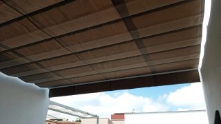 Toldo móvil corredero aluminio blanco 4,40m